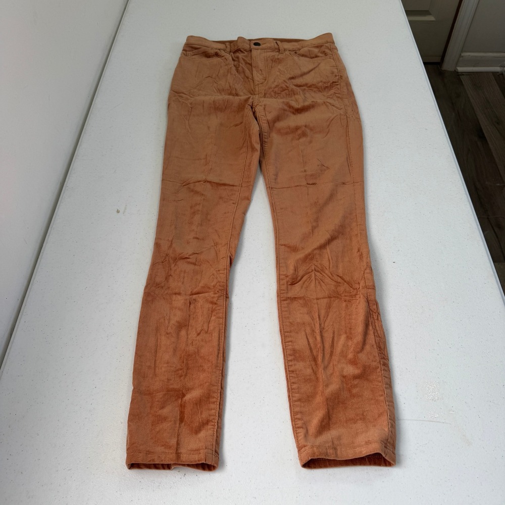 Loft Made and Loved High Waist Skinny Corduroy Pants Burnt Orange Rust Size 26/2